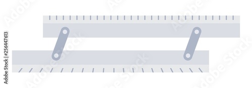 Navigational ruler vector icon flat isolated