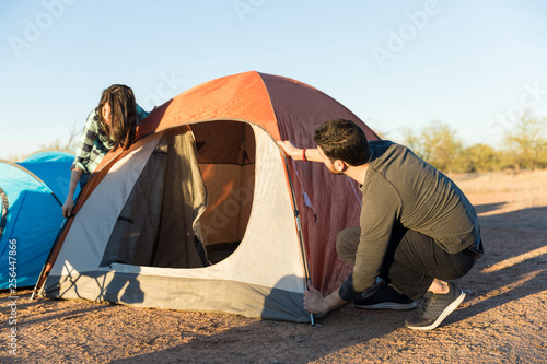 Preparing Tent For Mini Vacation