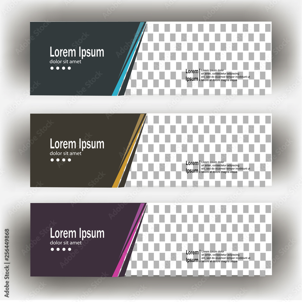 Fototapeta premium modern header banner template illustration vector