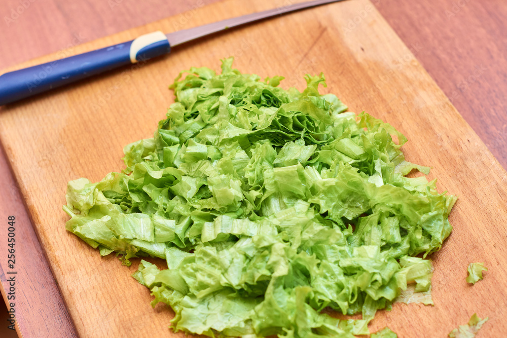 Fresh lettuce leaves for vegetable salad Fresh lettuce leaves for vegetable salad
