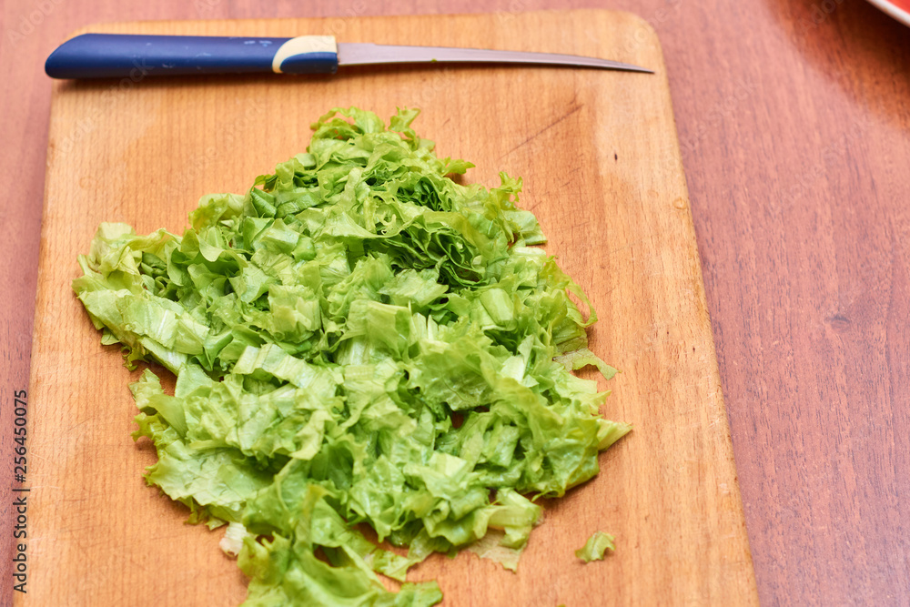Fresh lettuce leaves for vegetable salad Fresh lettuce leaves for vegetable salad