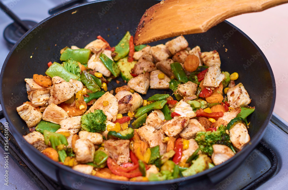 A mixture of frozen different vegetables A mixture of frozen different vegetables