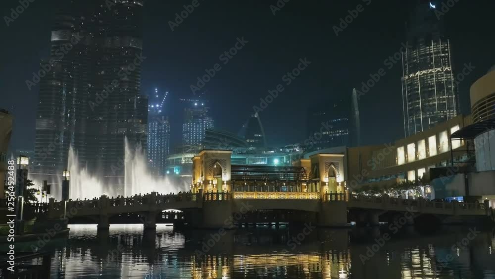 Evening view of the tower of the Burj Khalifa of Dubai Evening view of the tower of the Burj Khalifa of Dubai