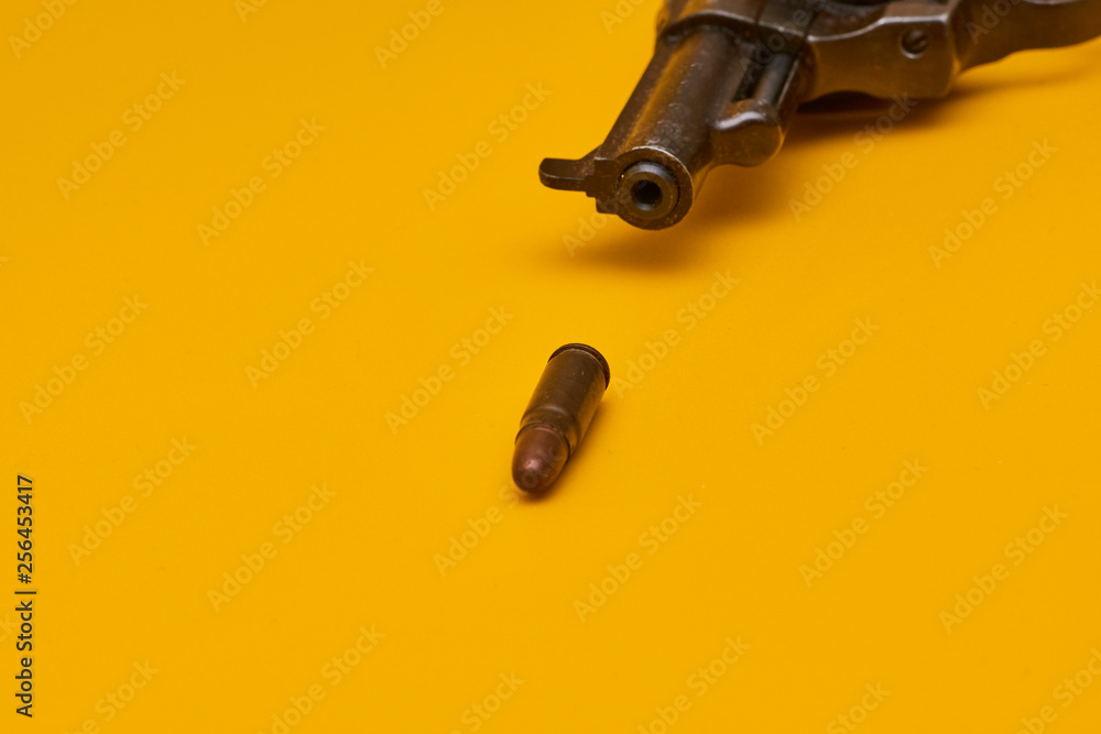 Gun and bullets. Gun Revolver Gun and bullets. Gun Revolver