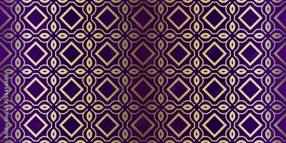 Vector Paper For Scrapbook. Luxury Texture For Wallpaper, Invitation. Seamless Geometric Ornament. Purple gold color Vector Paper For Scrapbook. Luxury Texture For Wallpaper, Invitation. Seamless Geometric Ornament. Purple gold color