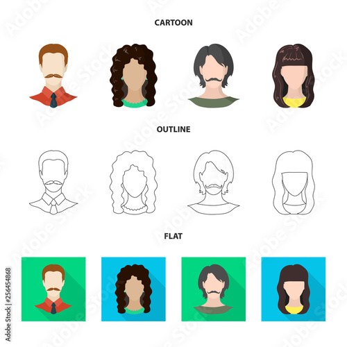 Vector design of professional and photo sign. Set of professional and profile vector icon for stock.