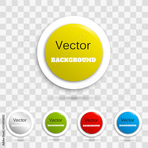 Color button. Vector background illustration.