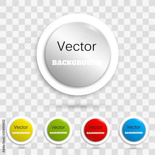 Color button. Vector background illustration.