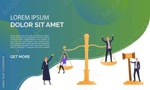 Law court presentation illustration