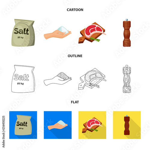 Vector illustration of cooking and sea icon. Set of cooking and baking   vector icon for stock.