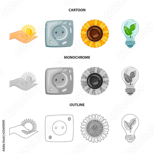 Vector design of innovation and technology  icon. Collection of innovation and nature  vector icon for stock.