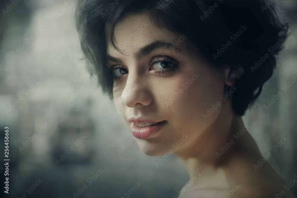 Looking at you. Outdoors female portrait Looking at you. Outdoors female portrait