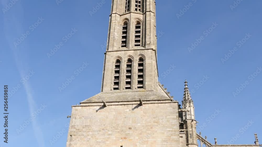 Tower of the Limoges Cathedral (Cathédrale Saint-Étienne in french) a Roman Catholic church located in Limoges, France. Blue sky, sunny day. Tower of the Limoges Cathedral (Cathédrale Saint-Étienne in french) a Roman Catholic church located in Limoges, France. Blue sky, sunny day.