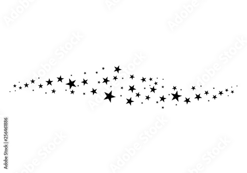 Falling star. Cloud of stars isolated on white background. Vector illustration © tanandaa