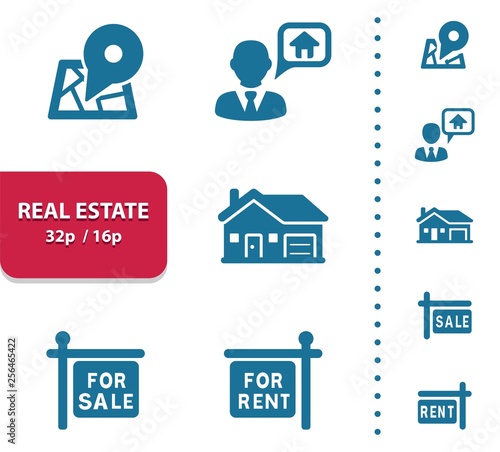 Real Estate Icons (4x magnification for preview).