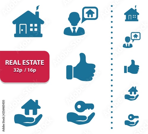 Real Estate Icons (4x magnification for preview).