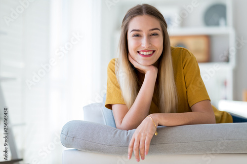 Portrait of a woman relaxing at home 
