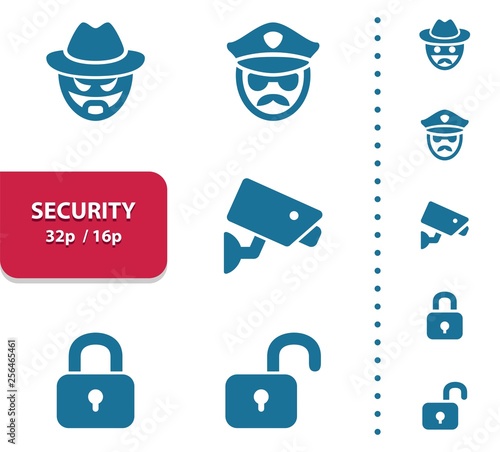 Security Icons (4x magnification for preview).