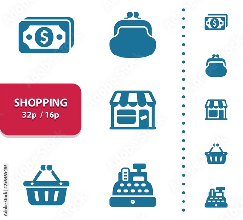 Shopping Icons (4x magnification for preview).