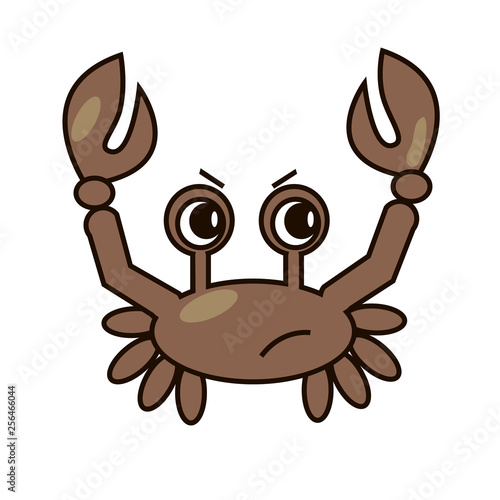 frustrated crab about to attack