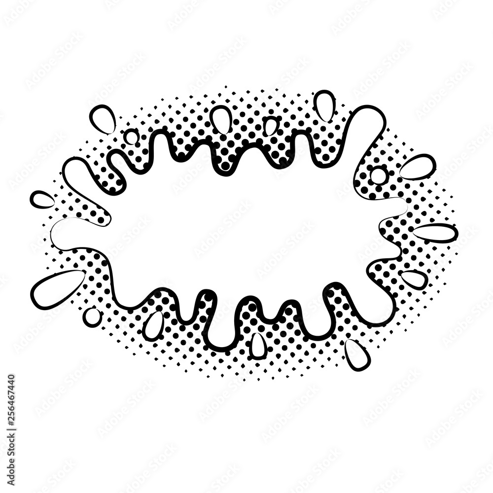 Fototapeta premium Speech bubble in the form of blots vector flat isolated