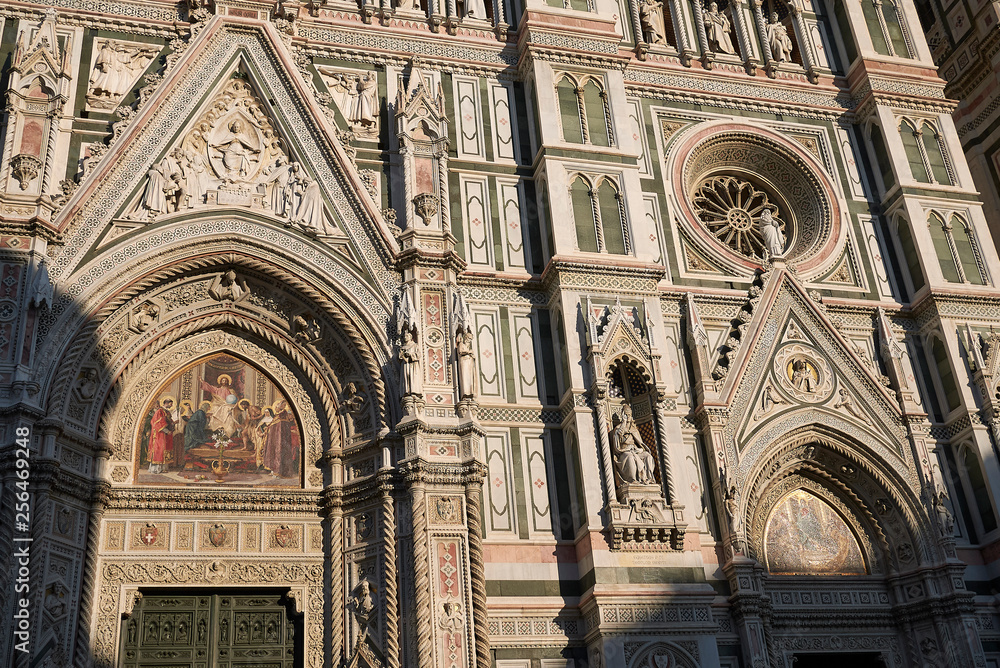 Florence, Italy - February 27, 2019 :View of Florence Cathedral (Cattedrale di Santa Maria del Fiore)