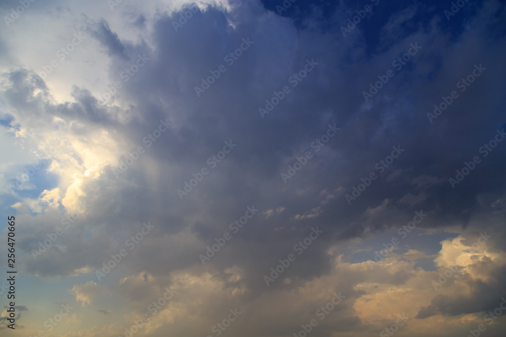Clouds after rain before sunset as a background Clouds after rain before sunset as a background