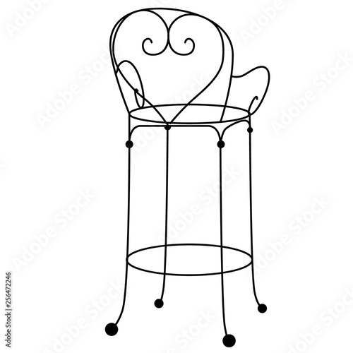Chair flat illustration on white