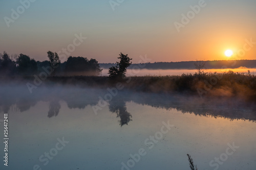 sunset over lake
