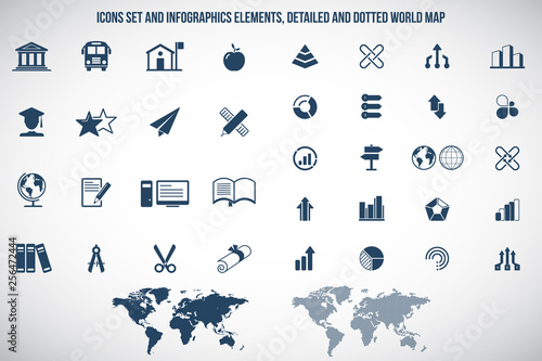 Education vector icons 