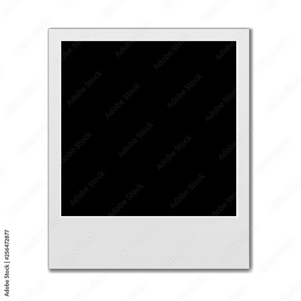 Blank instant photo frame isolated on white background. Realistic vector illustration Blank instant photo frame isolated on white background. Realistic vector illustration