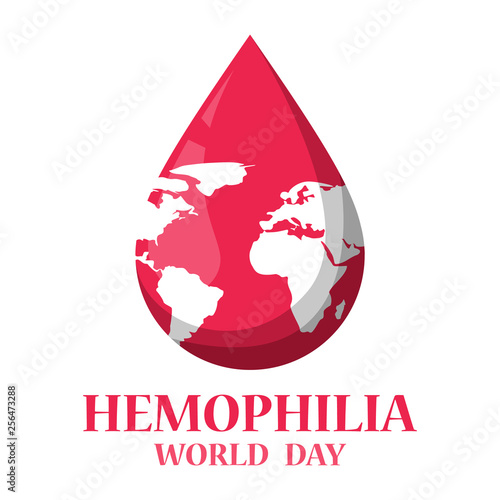 World Hemophilia Day web banner. Blood disease
