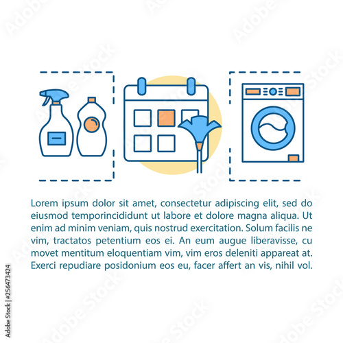 Cleaning service concept linear illustration