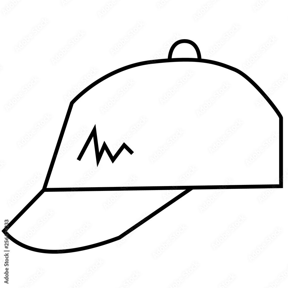 Obraz premium Cap flat illustration on white