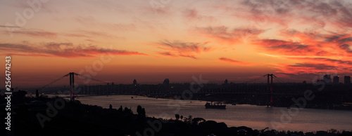 Bosphorus Bridge istanbul Turkey ( July 15 martyr bridge ) magnificent view of istanbul
