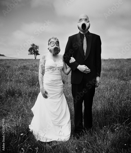 apocalypse wedding photo