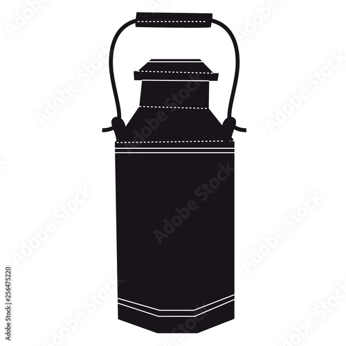 Milk container flat illustration on white