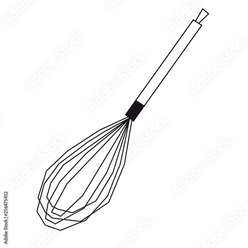Whisk flat illustration on white