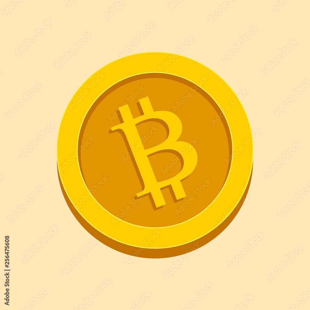Bitcoin sign icon isolated on background. Internet money. Crypto currency symbol and coin image. Blockchain based secure cryptocurrency. Vector flat design Bitcoin sign icon isolated on background. Internet money. Crypto currency symbol and coin image. Blockchain based secure cryptocurrency. Vector flat design