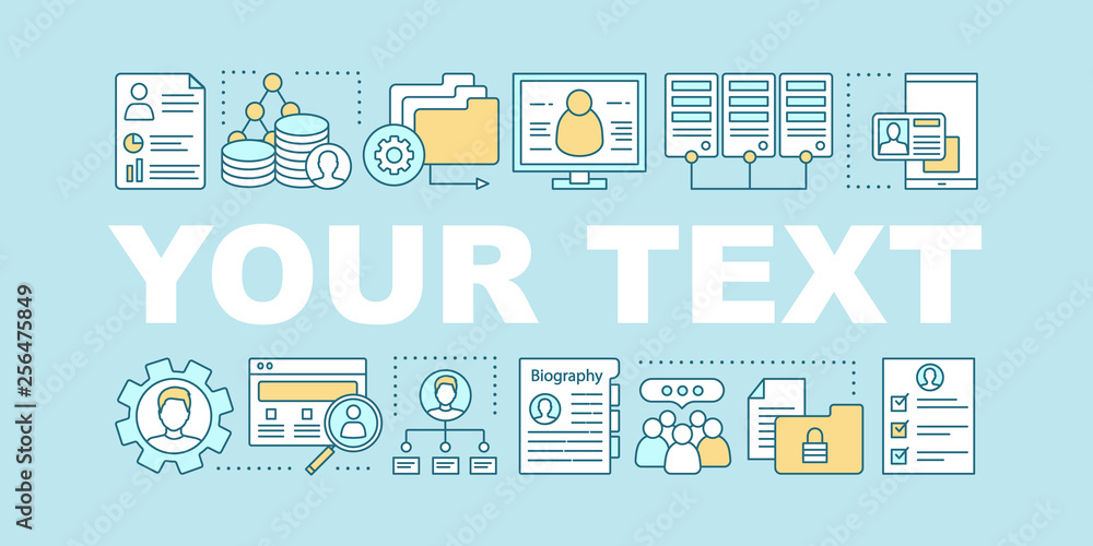 Database word concepts banner Database word concepts banner