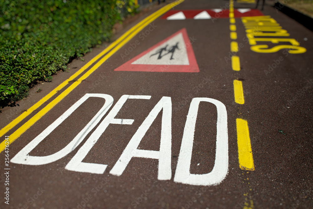 Obraz premium Traffic Calming Measures painted on road