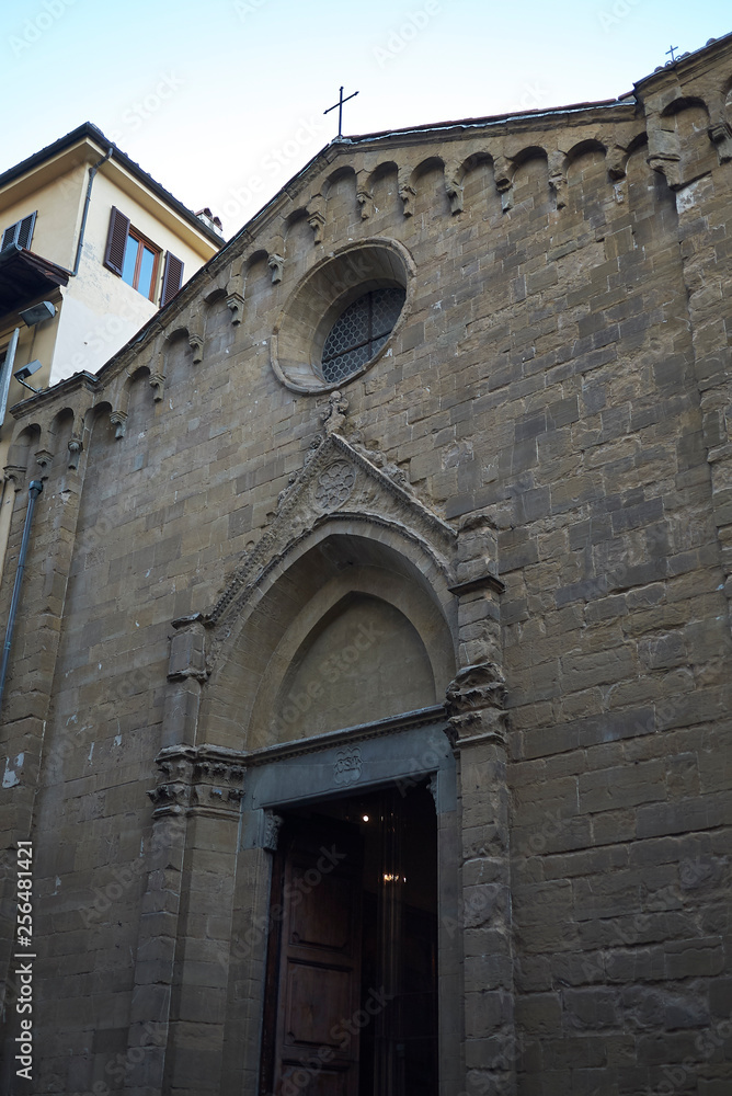 Florence, Italy - February 27, 2019 : San Carlo dei Lombardi church
