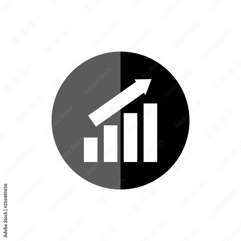 Growing graph icon, Progress symbol Growing graph icon, Progress symbol