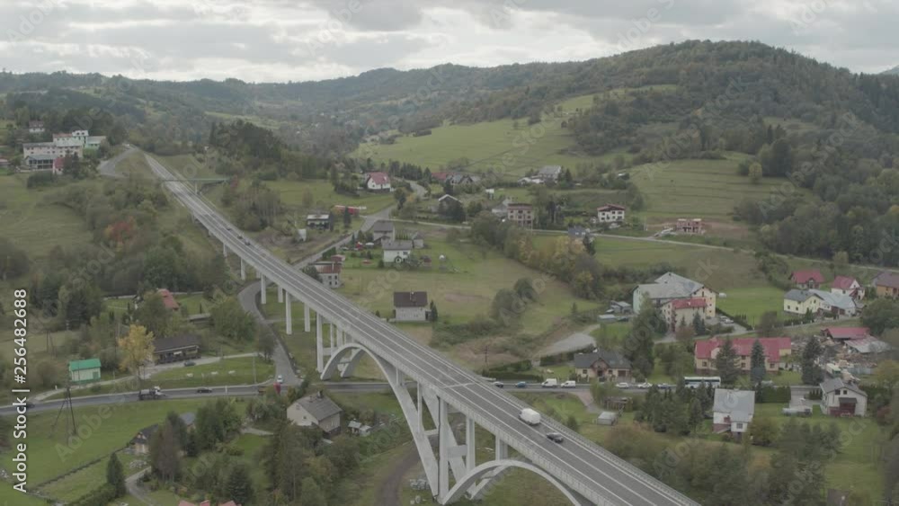 Aerial drone view over big bridge ProResHQ Aerial drone view over big bridge ProResHQ