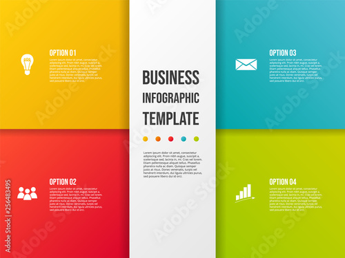 Business infograph with icons - concept of template. Vector