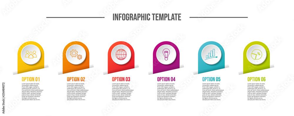 Company infographic template with business icons. Vector Company infographic template with business icons. Vector