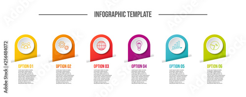 Company infographic template with business icons. Vector
