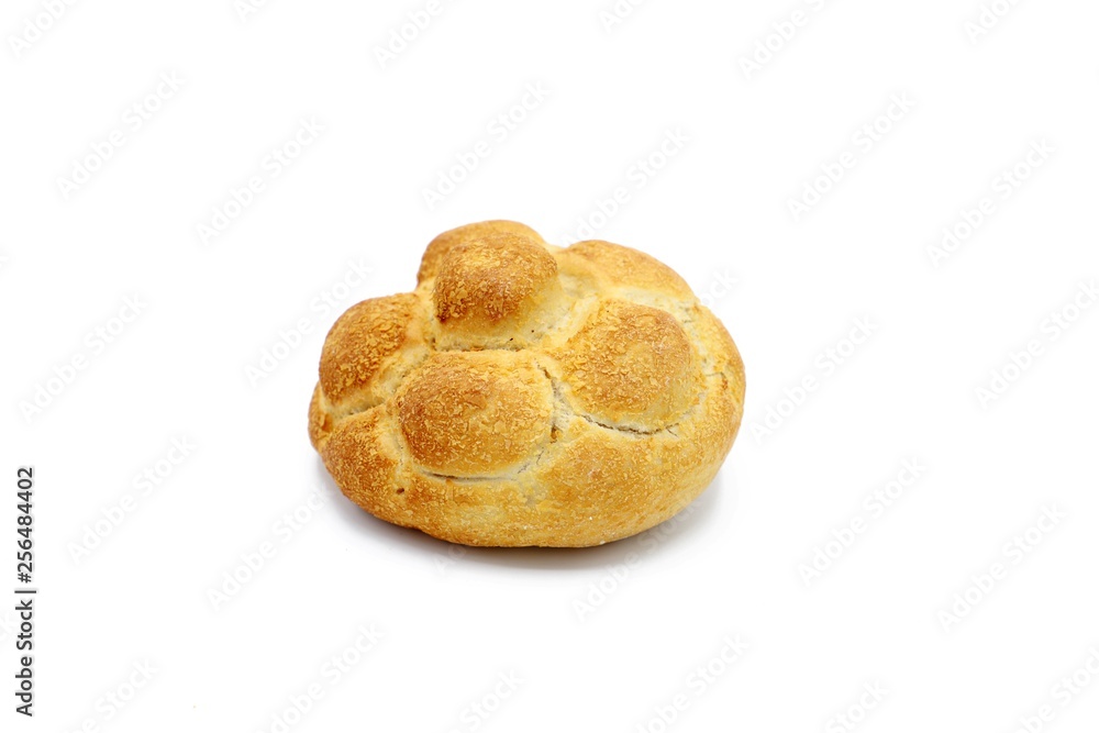 bun - freshly baked wheat bun isolated on white bun - freshly baked wheat bun isolated on white