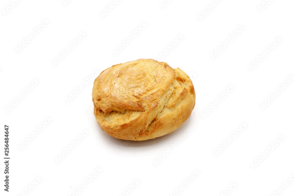bun - freshly baked wheat bun isolated on white bun - freshly baked wheat bun isolated on white