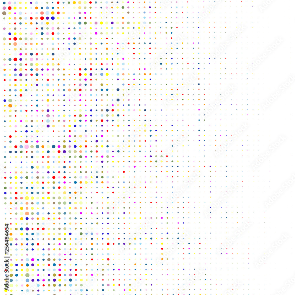 Background of multicolored points on white 